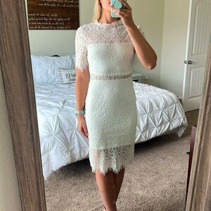 Lulus white/ivory lace Bodycon dress